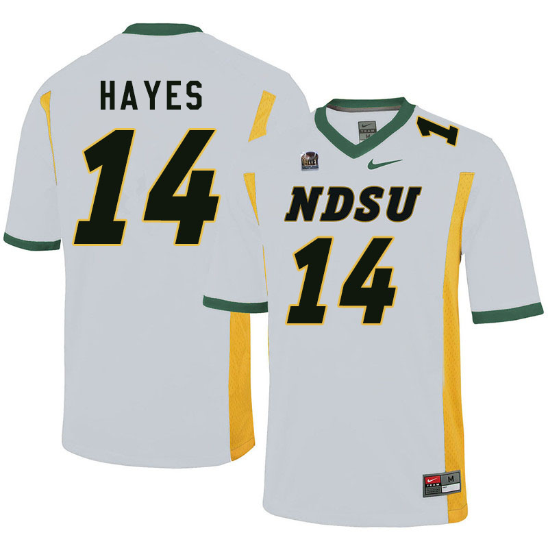 Men #14 Josh Hayes North Dakota State Bison College Football Jerseys Sale-White - Click Image to Close